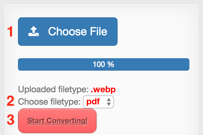 How to convert WEBP files online to PDF